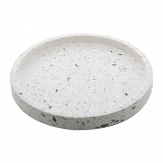 Bandeja Redonda de Mármore Terrazo 20cm - Lyor